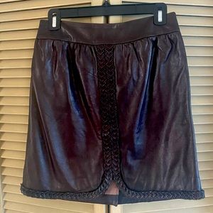 Leifstdottir Anthropologie Leather Skirt